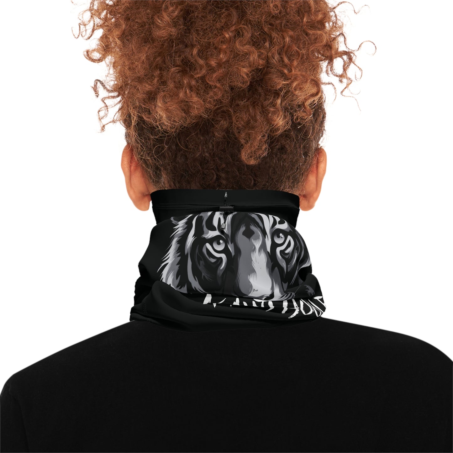 Tiger Face Winter Neck Gaiter with Drawstring — Kawthoolei Graphic